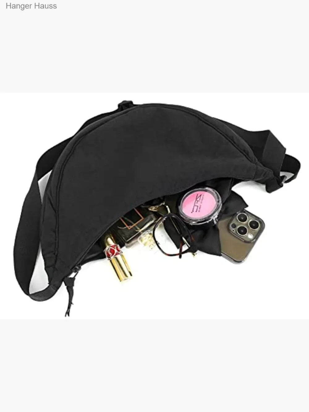 Canvas Crossbody Hobo Bag Crescent Shoulder Purse Unisex